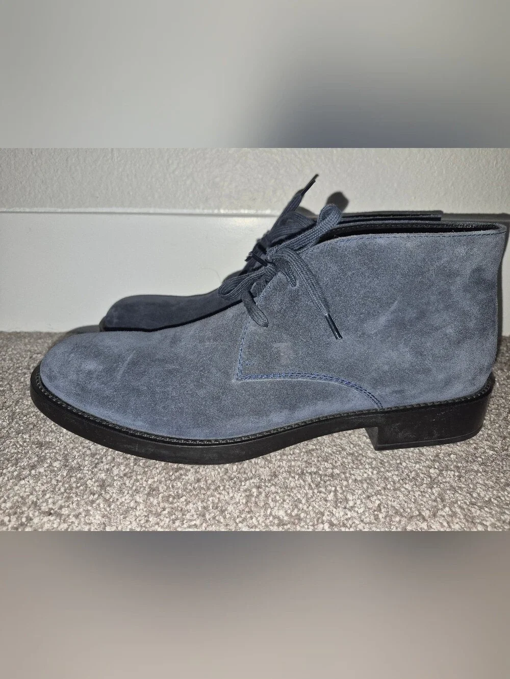 Tod's Suede Desert Boots - Classic Lace-Up Navy Size 10